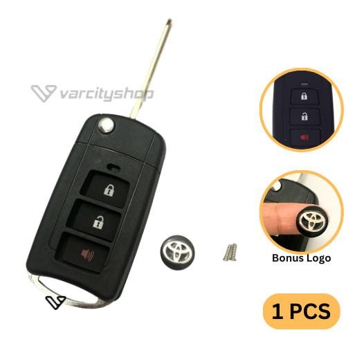 Jual Toyota Avanza Flip Key Casing Kunci Remote Model Lipat Bonus Logo ...