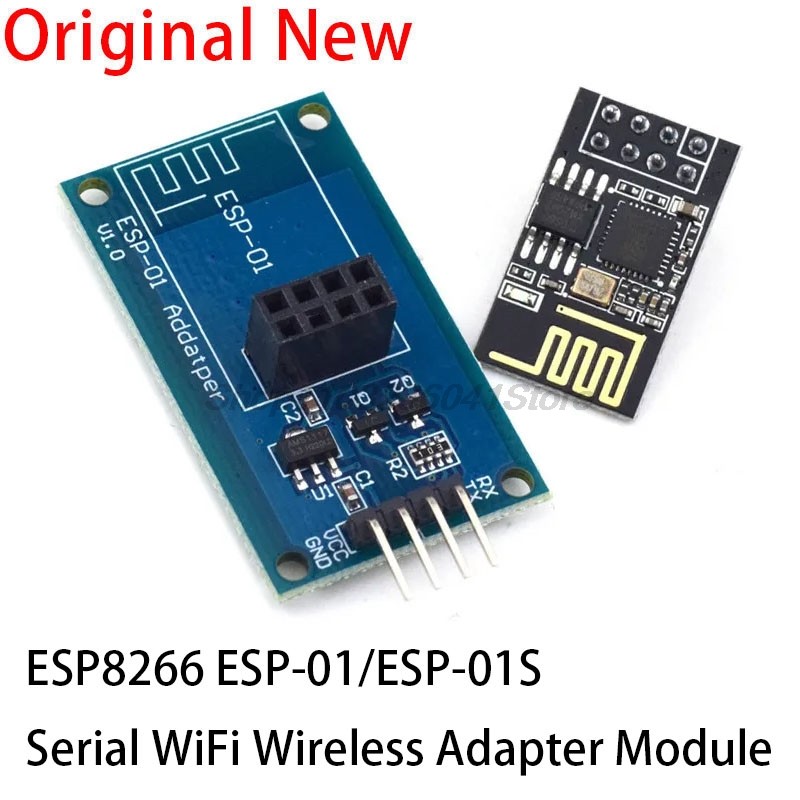 Jual ESP8266 ESP-01/ESP-01S Serial WiFi Wireless Adapter Module 3.3V 5V ...
