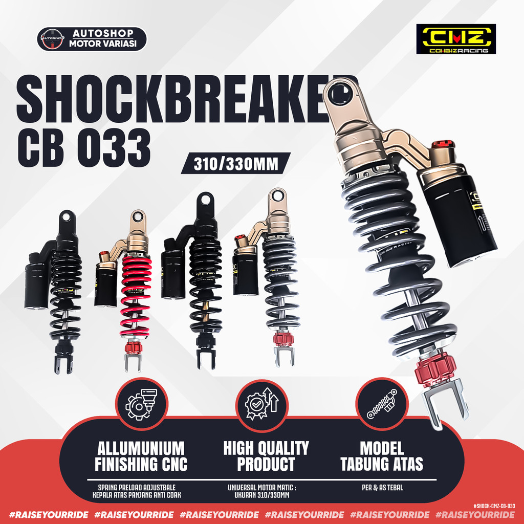 Jual Shockbreaker 310MM BEAT MIO VARIO 110 TABUNG ATAS MODEL KTC ...