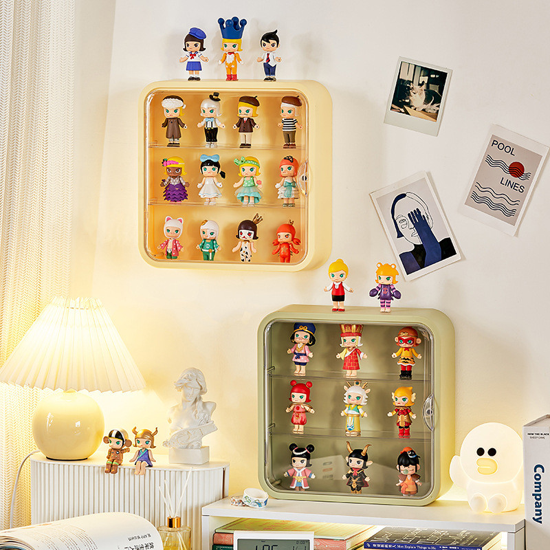 Jual Wall Mounted Doll Blind Box Storage Display Rack Magnetic Suction ...