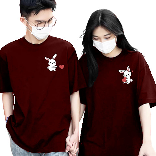 Jual KAOS PASANGAN COUPLE RABBIT LENGAN PENDEK / BAJU KAOS COUPLE MOTIF ...