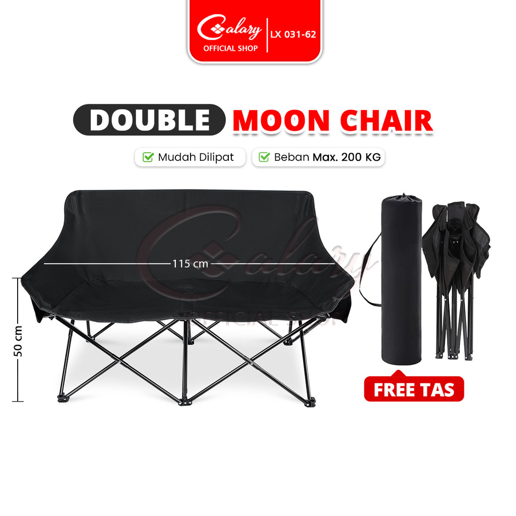 Jual CALARY Kursi Lipat 2 Orang Jumbo Besar Double Moon Chair Kursi