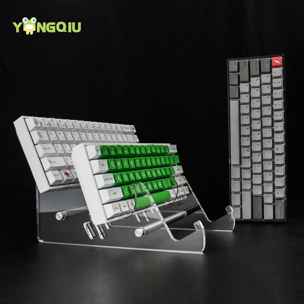 Jual Yongqiu 1/2/3 Tiers Keyboard Display Stand Bening Acrylic Tablet ...
