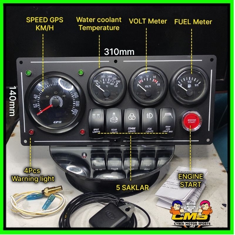 Jual Speedometer universal Analog classic gauge Speedometer GPS system ...