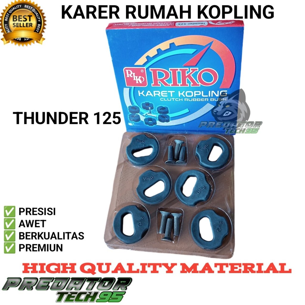 Jual KARET KOPLING SET PAKU KELING BAHAN SINTETIS RIKO SUZUKI THUNDER ...