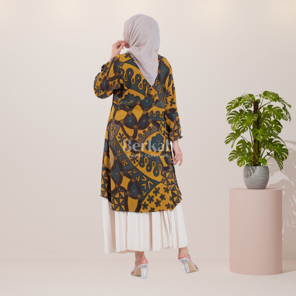 Atasan Batik Tunik Modern Rayon Surya Teja 4