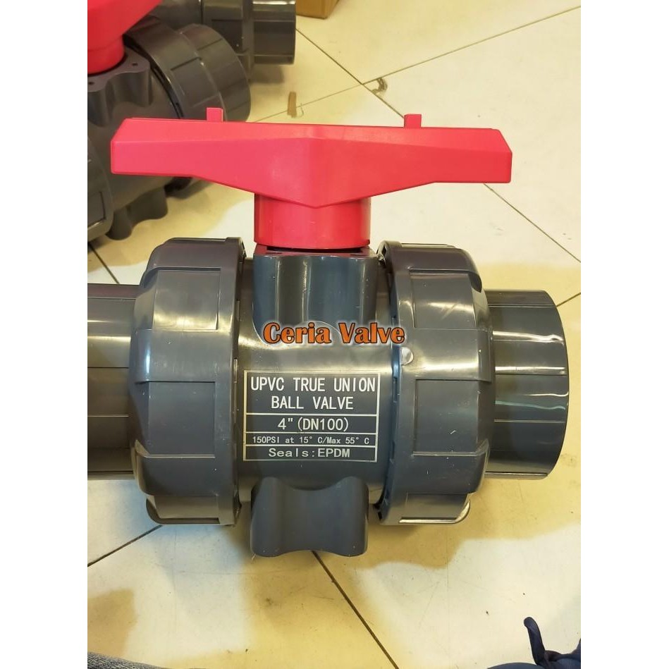 Jual Ball Valve PVC Watermur 4'' inchi / Stop Kran Doble Watermur 4 ...