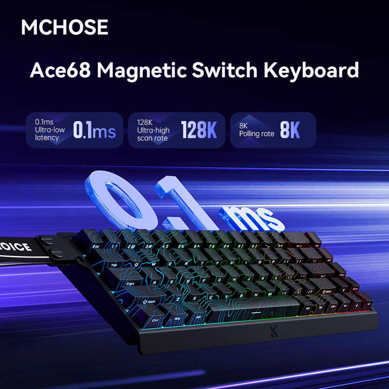 Jual MCHOSE Ace68 RGB 8K Mechanical Keyboard ,Magnetic Switch,0.01mm RT ...