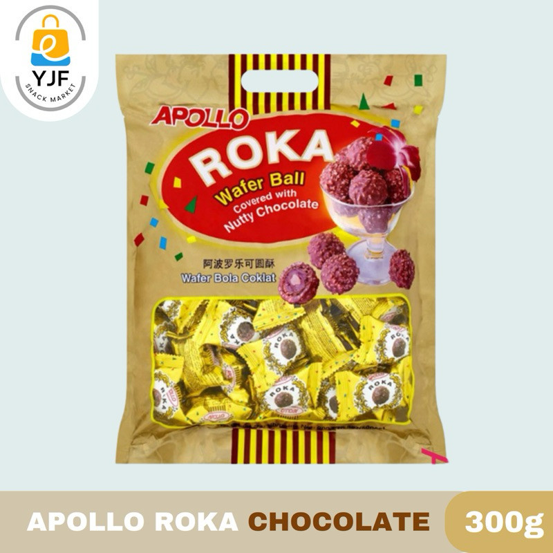 Jual Apollo Roka Wafer Ball EXP 2026/ Snack Roka Wafer Coklat Ball ...
