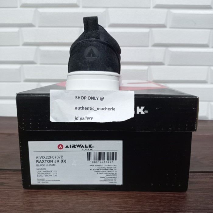 Jual ORIGINAL SALE 70%SEPATU AIRWALK RAXTON JR BLACK KIDS | Shopee ...