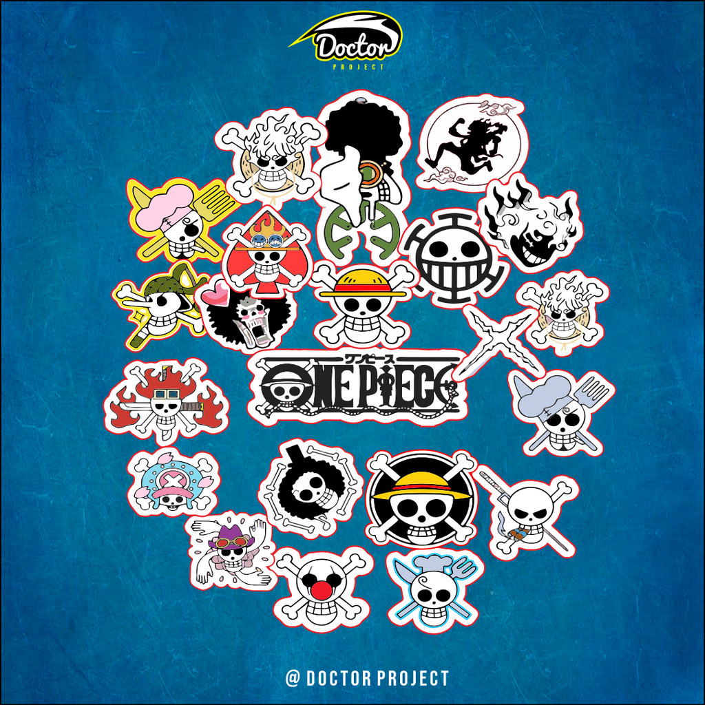 Jual Sticker anime One Piece || Stiker One Piece untuk helm laptop case ...