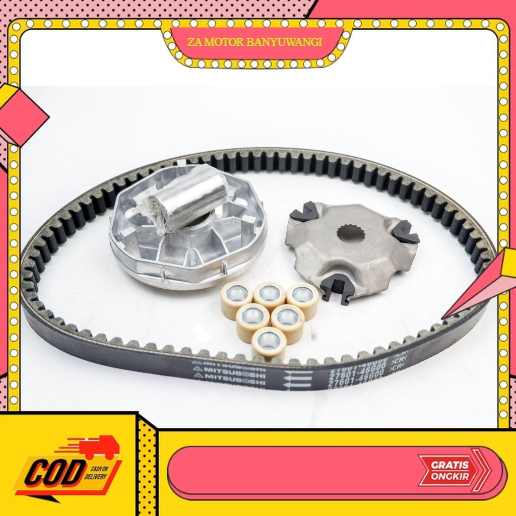 Jual vanbelt suzuki skywave Suzuki Spin 125 komplit Sparepart motor ...