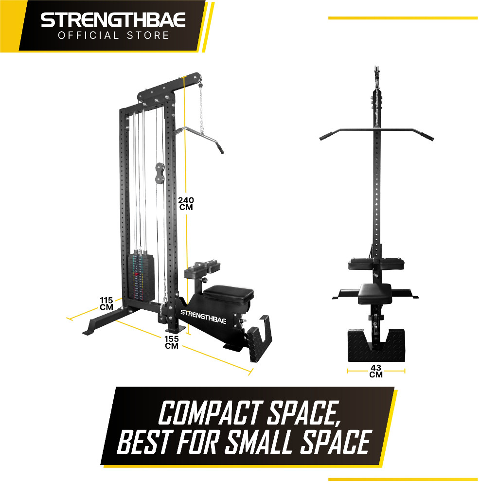 Jual Lat Pulldown Row Combo STRENGTHBAE Pull Down Cable Rowing Back ...