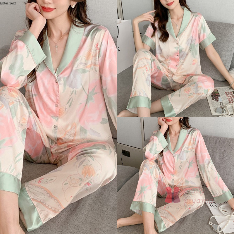 Jual EMILY PIYAMA Baju Tidur Set Piyama Model Pink Tosca Kemeja Bahan ...