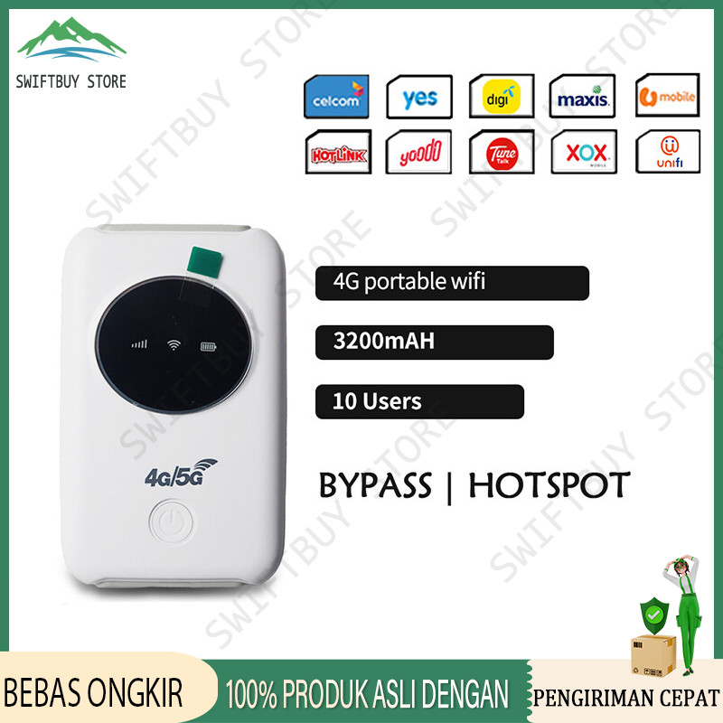 Jual Router WiFi Portabel 4G LTE Hotspot Mobile, Travel Router dengan ...