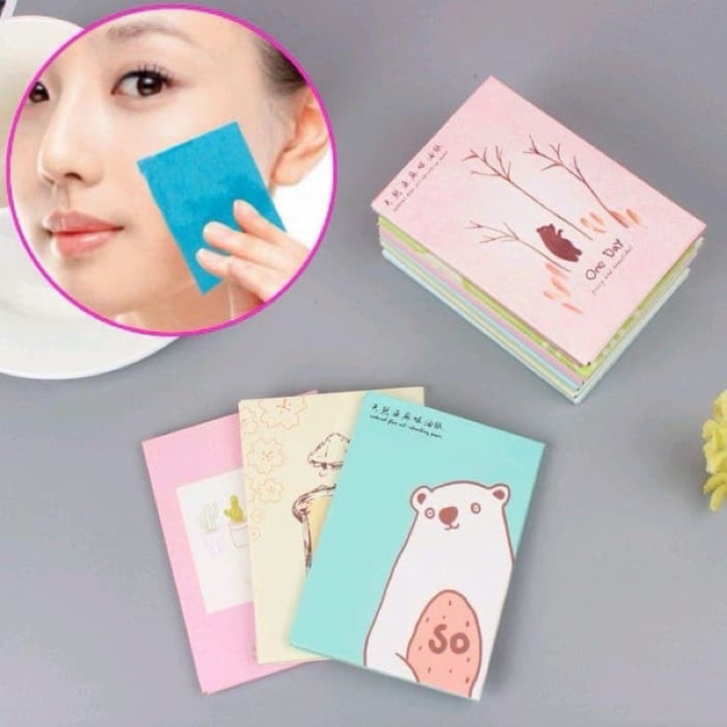 Kertas Linen Tissue Penyerap Minyak Wajah 50Pcs Menyerap Minyak Muka Wajah Berlebihan Kertas Penyerap Minyak Wajah GM168 E32