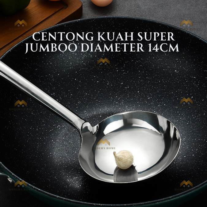 Jual Irus Centong Sayur Stainless Steel Super Jumbo Gagang Kayu Spoon ...