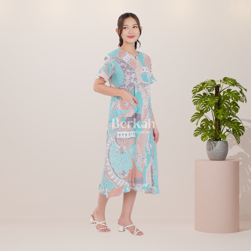 Daster Batik Rayon Busui Resleting Surya Teja 5