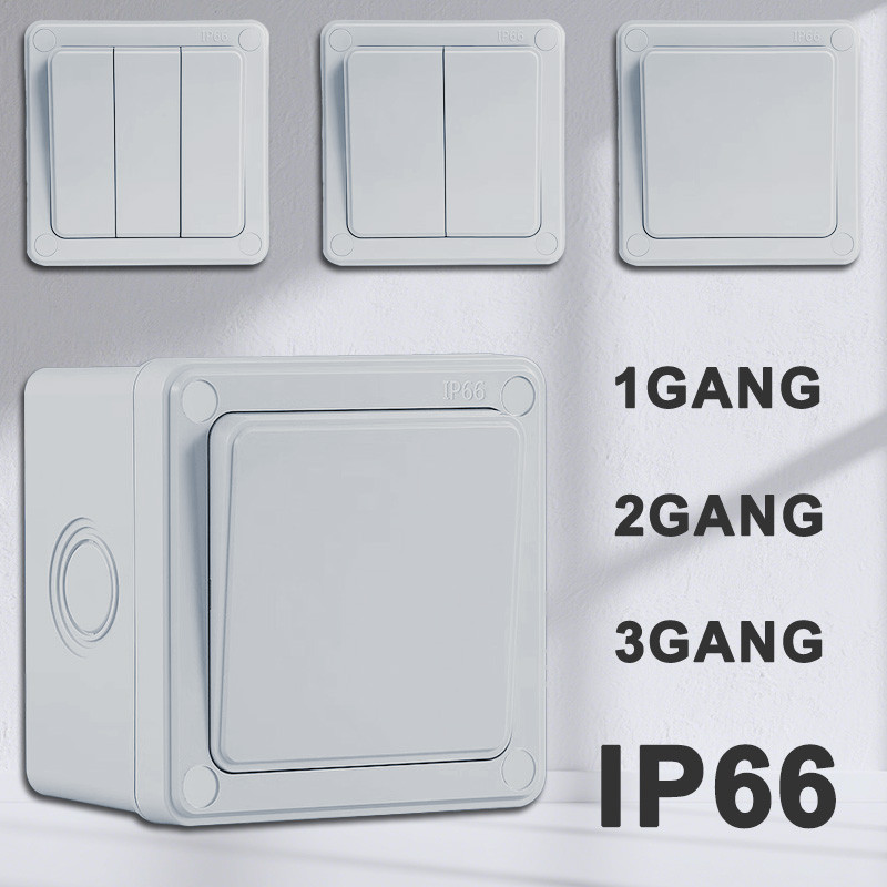 Jual 16A Power Switch Socket IP66 Weatherproof Waterproof Push Button ...