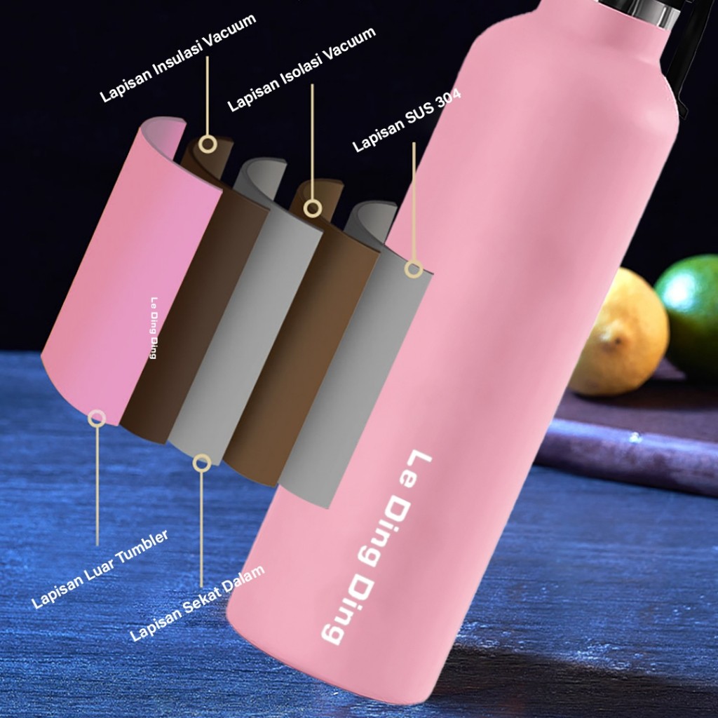 Jual LeDingDing- Tumbler Stainless Botol Minum 1 Liter Tahan Panas ...