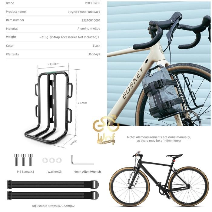 Jual ROCKBROS H101 Rak Bagasi Sepeda Bicycle Front Fork Carrier Side ...