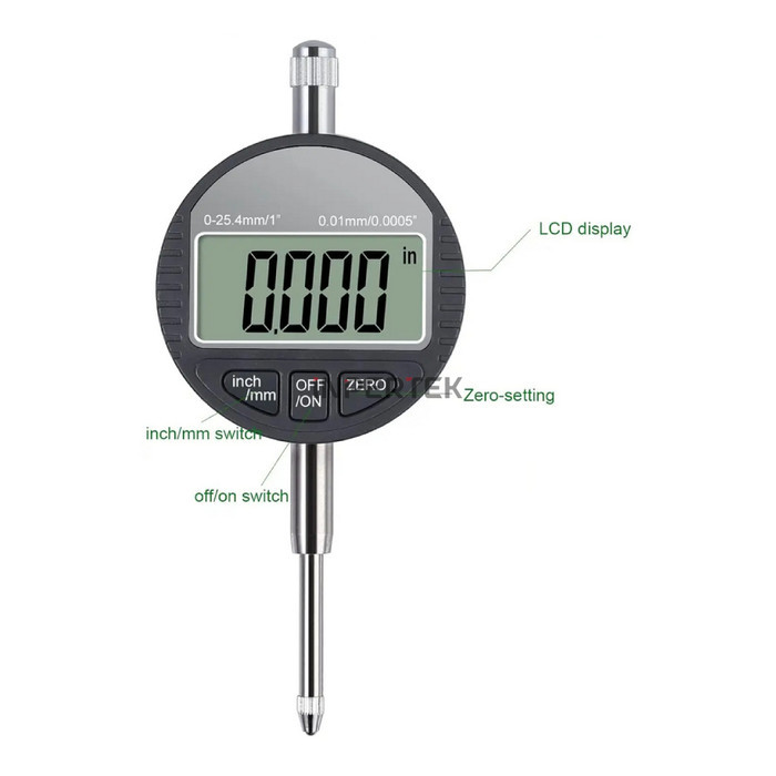 Jual Dial Indicator Digital 0-25.4 mm 0.01 Dial Indikator 1 Inchi / 25 ...