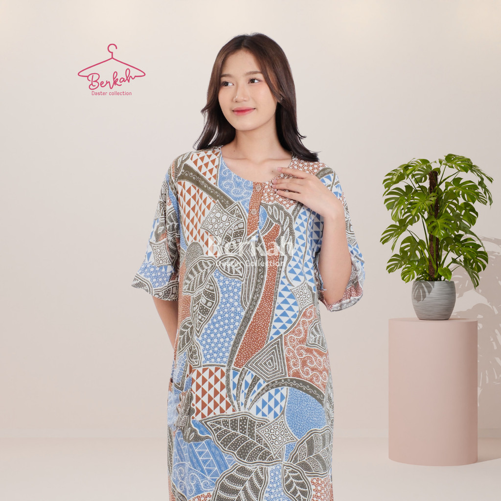 Daster Batik Rayon Busui Kancing Surya Teja