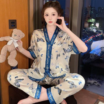 SLEEPY Piyama Wanita Full Kancing Depan Baju Tidur Wanita Best Quality SATIN Mewah Elegan