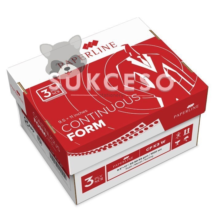 Jual Paperline PPL Continuous Form 3 PLY Warna/ Continous Murah ...