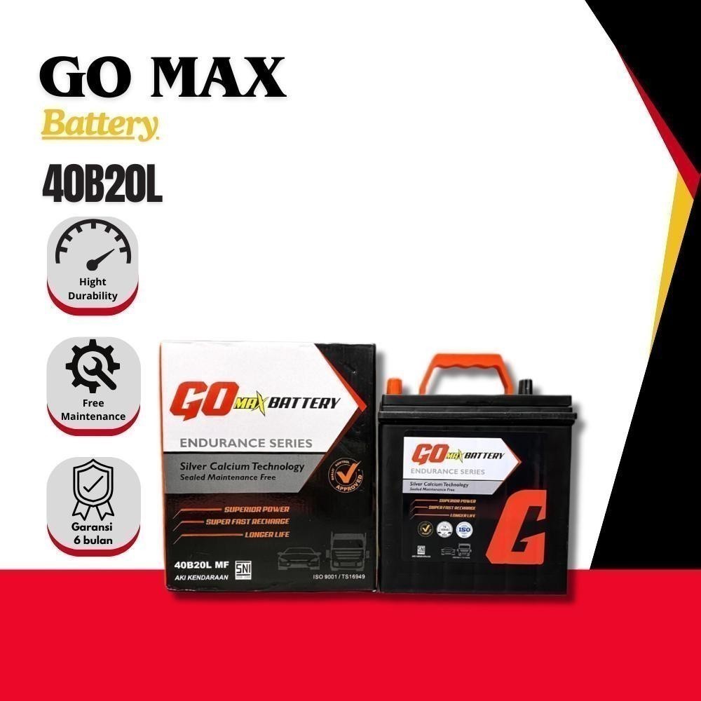 GO MAX Battery Aki Mobil All New Xenia 40B20L / NS40ZL - 40Ah Aki Kering