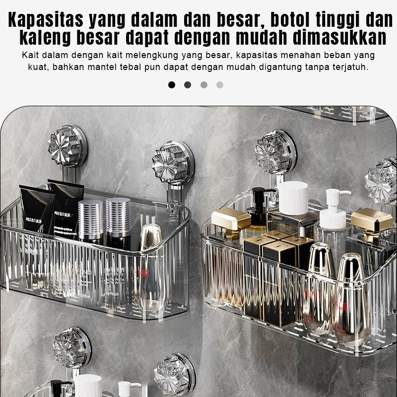 Jual Rak penyimpanan rak penyimpanan kamar mandi transparan Rak Gantung ...