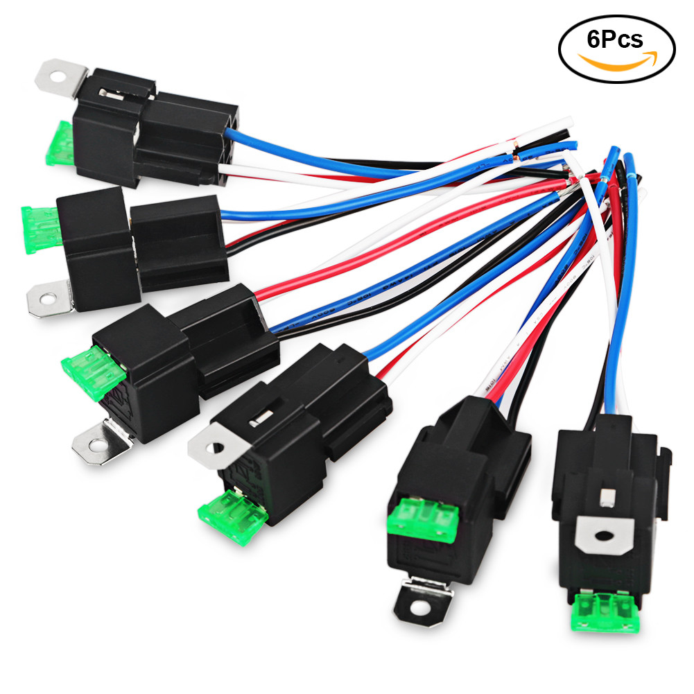 Jual 2 / 6PCS 12V DC SPST Automotive Auto Relay With Relay Socket ...