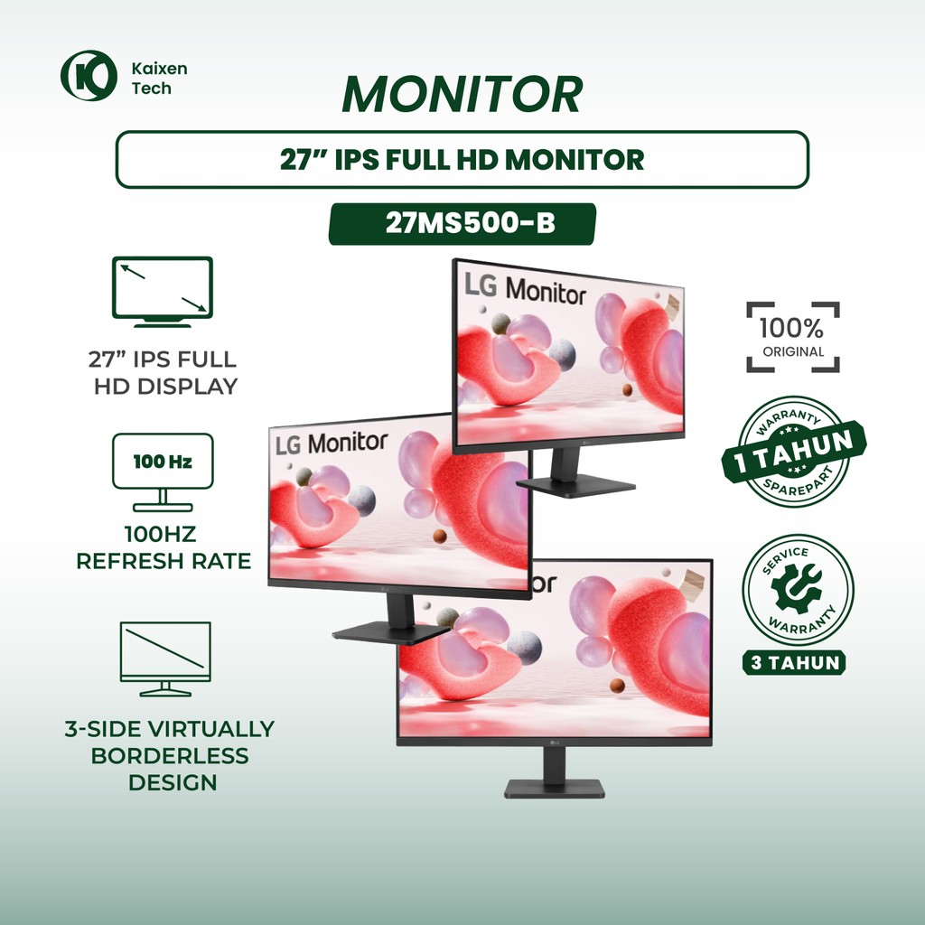 Jual Monitor LG 27MS500‑B Full HD 27 inc dengan panel IPS, contrast ...