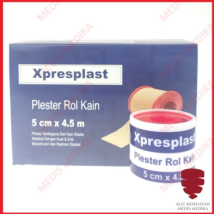 Jual Plester Plaster Roll kain Xpresplast Roll Coklat 5cm x 4,5m ...
