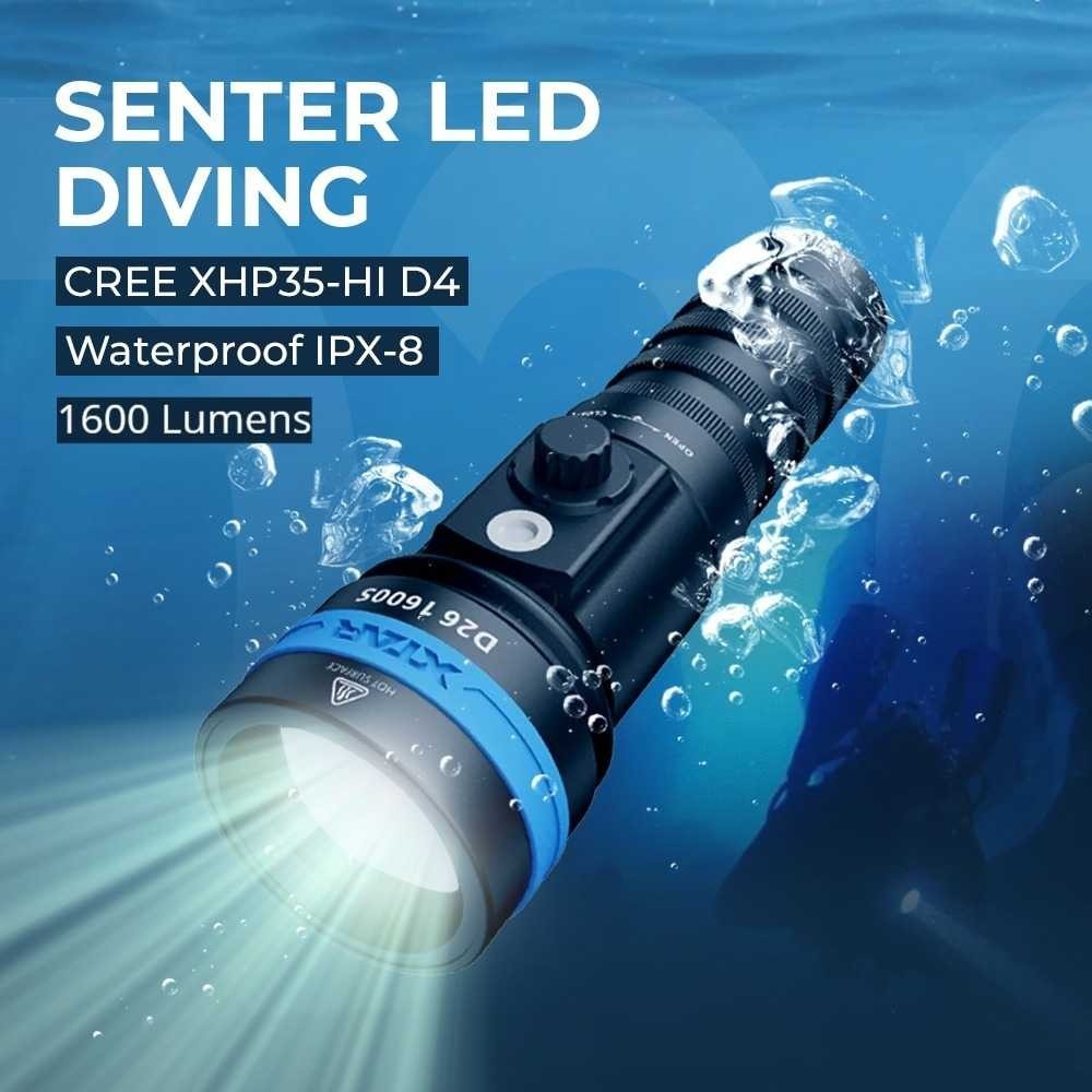 Jual XTAR Senter LED Diving Waterproof CREE XHP35-HI D4 1600 Lumens ...