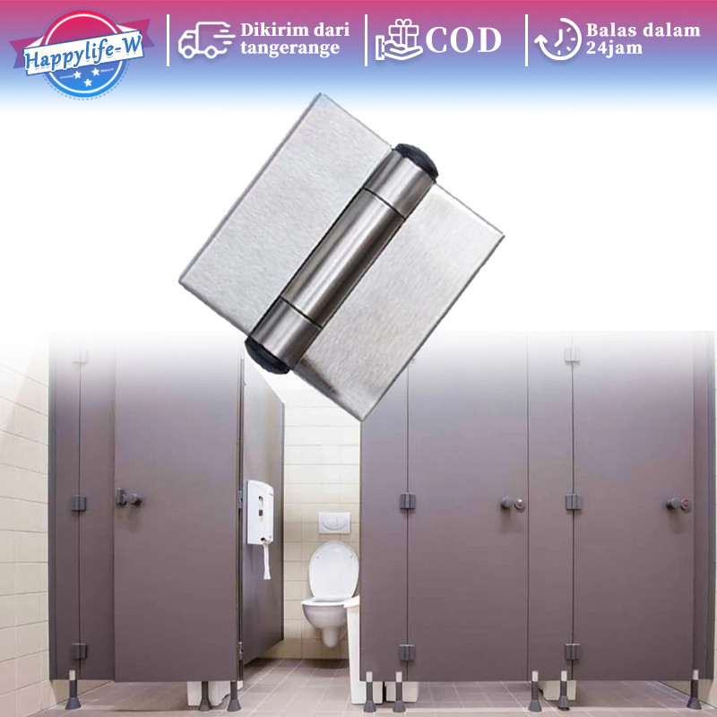 Jual Engsel Partisi Toilet Self-Closing Corner Draw Door Hinge Engsel ...