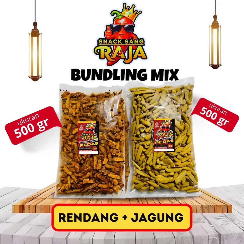 Jual Snack Sang RAJA - Basreng Beli 1 Dapat 2 Produk Rasa Rendang Dan ...