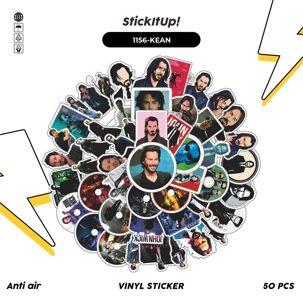 Jual COD 100 Pcs Stiker Pack Keanu Reeves Lucu Aesthetic Vynil ...