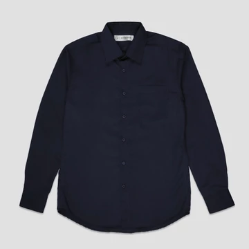 The Essentials Shirt Kemeja Kantor Polos Pria Slim Fit Lengan Panjang All Variant