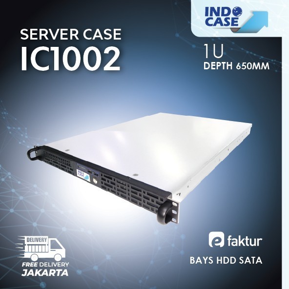Jual IC1002 INDOCASE RACKMOUNT CASE 1U 2BAYS HDD SATA RACKMOUNT SERIES ...