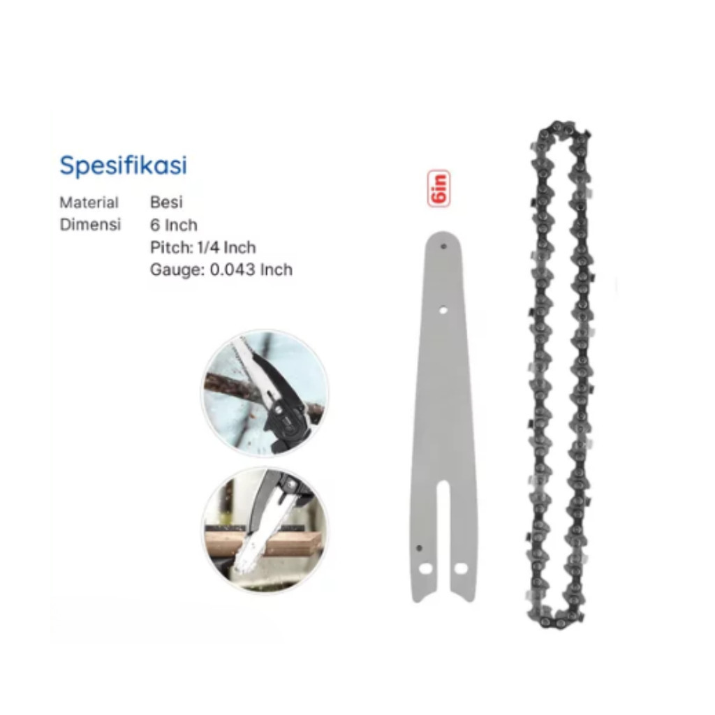Jual Rantai Stand Chainsaw 6 Inch Sparepart Mata Pisau Chain Saw Mesin ...
