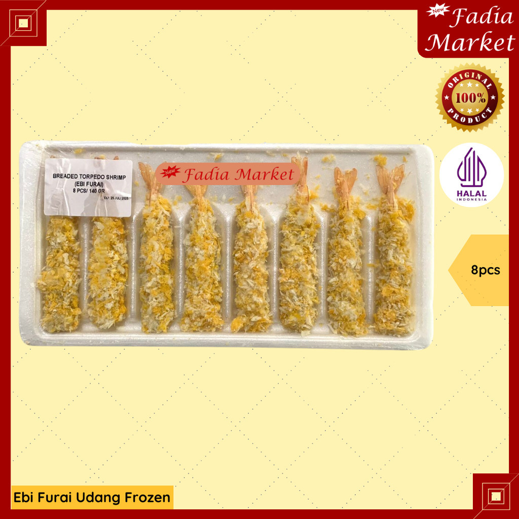 Jual FROZEN FOOD EBI FURAI UDANG TEMPURA BEKU FRESH FROZEN 1 PACK ISI 8 ...