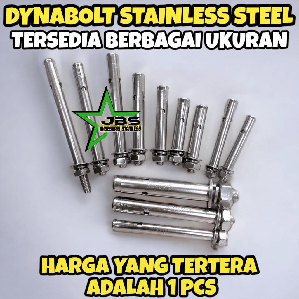 Jual DYNABOLT SS 304 M12×120 - DINABOLT - ANCHOR BOLT STAINLESS ...