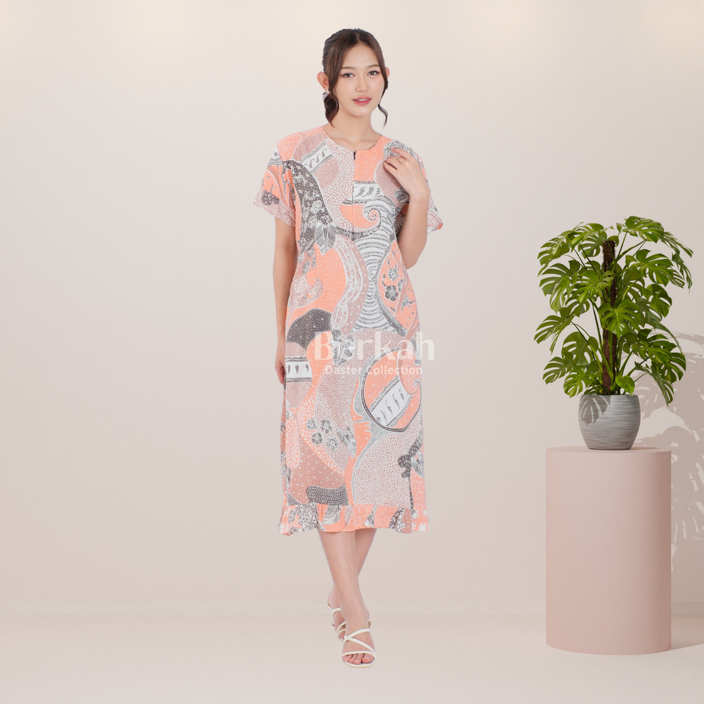 Daster Batik Rayon Busui Resleting Surya Teja 3