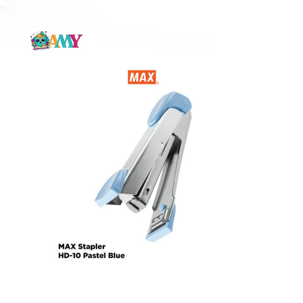 Jual MAX STAPLER HD 10 - PASTEL BLUE AMY STASIONARY | Shopee Indonesia