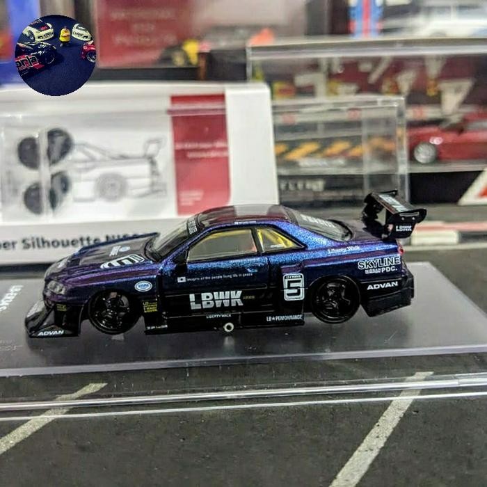 Jual EX99... Diecast CM Model Nissan Skyline LB ER34 R34 R34 Blue Black ...
