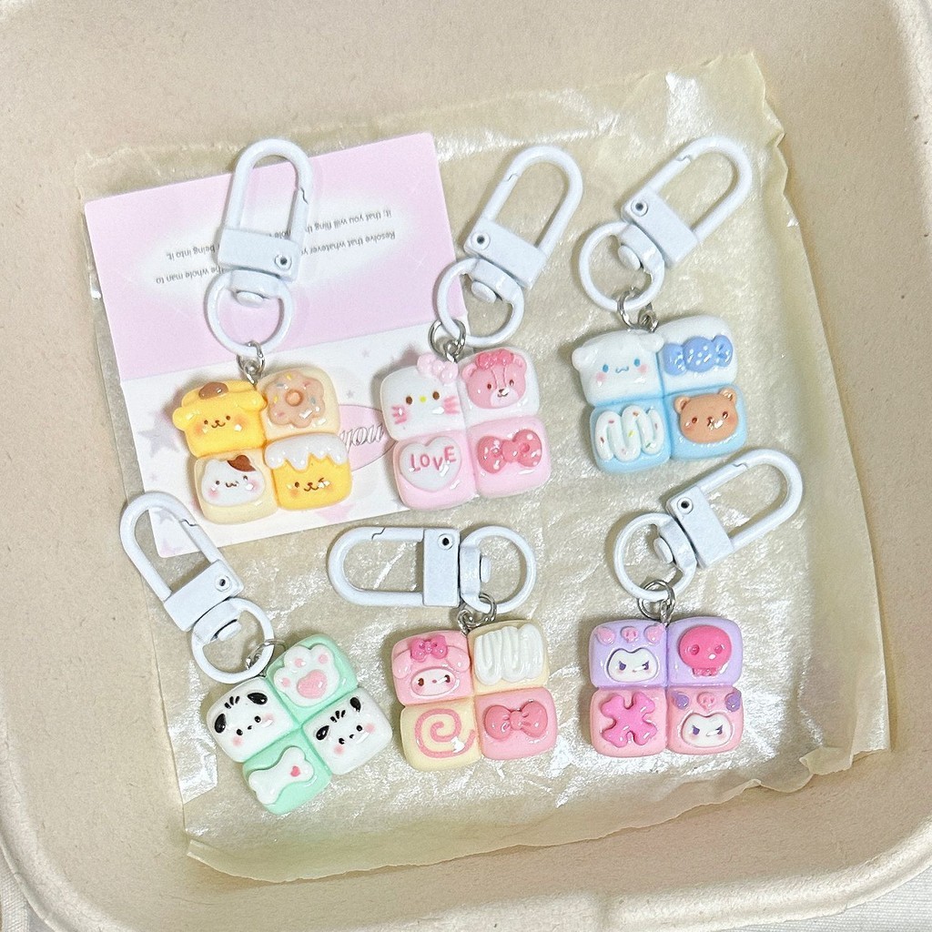Jual Cartoon Cute Four -Girl Keychain Connect Soft Cute Girl Insayed ...