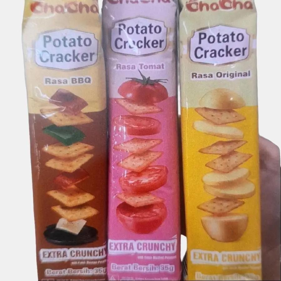 Jual ChaCha Potato Cracker Extra Crunchy Rasa ORIGINAL / TOMAT / BBQ ...
