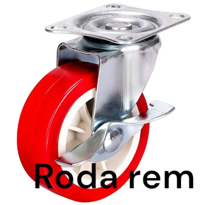 Jual roda troli rem hidup mati 2 inch eceran roda cartrol troli 2 inch ...