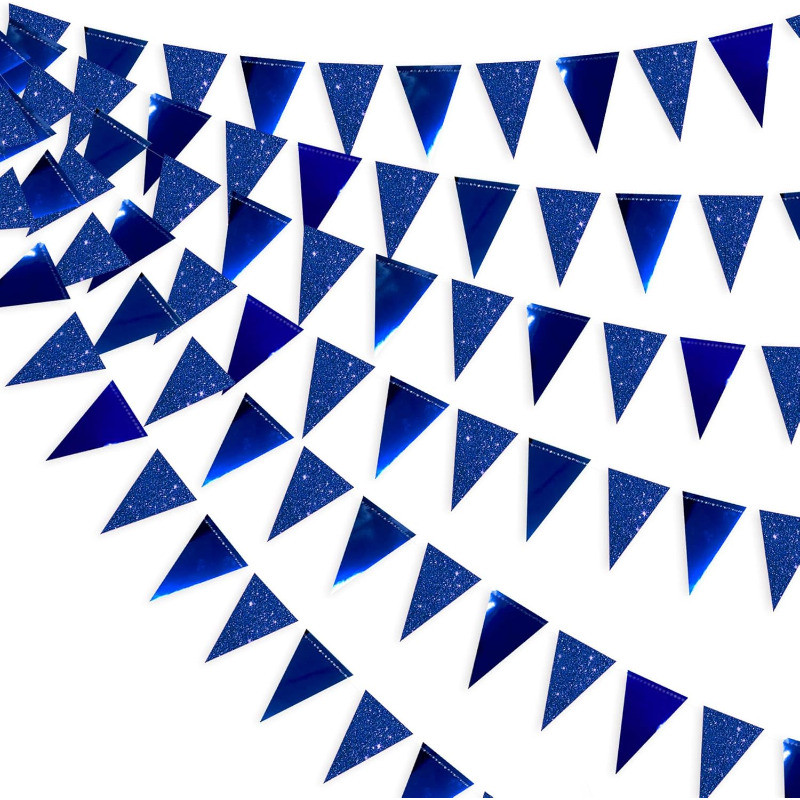 Jual Royal Blue Triangle Flag Pennant Banner Bunting for Graduation ...